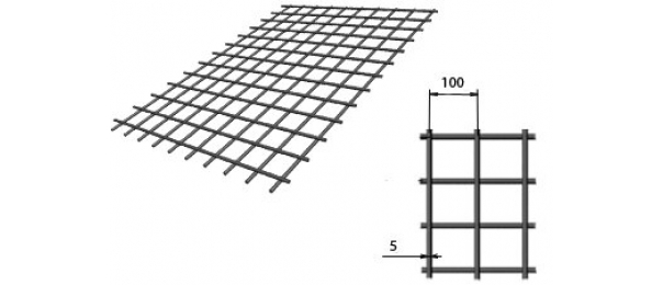 Сетка сварная (дорожная) 100х100х5мм 1,5х2м купить с доставкой в Воскресенске