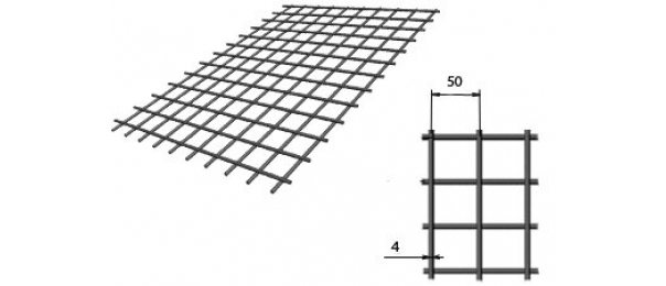 Сетка сварная (дорожная) 50х50х4мм 1х2м купить с доставкой в Воскресенске